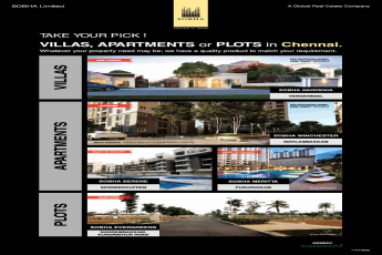 Book villas, apartments or plots by Sobha Group in Chennai